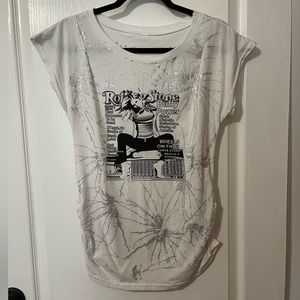 Vintage May2000 Rolling Stone Magazine Sarah Michelle Gellar White/Black T-Shirt